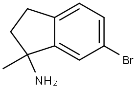 6-Bromo-1-methyl-2,3-dihydro-1H-inden-1-amine Struktur