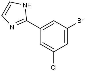 2-(3-bromo-5-chlorophenyl)-1H-imidazole Struktur