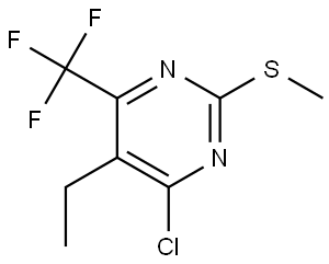 4-Chloro-5-ethyl-2-(methylthio)-6-(trifluoromethyl)pyrimidine Struktur