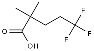 5,5,5-Trifluoro-2,2-dimethylpentanoic acid Struktur