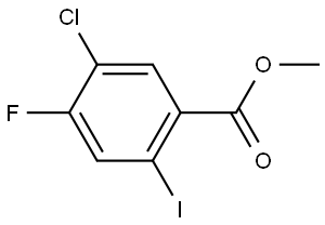 methyl 5-chloro-4-fluoro-2-iodobenzoate Struktur