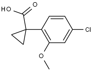 1-(4-Chloro-2-methoxyphenyl)cyclopropanecarboxylic acid Struktur