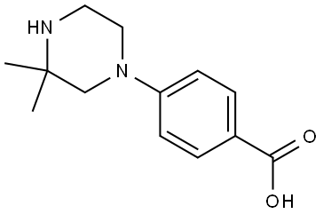 4-(3,3-dimethylpiperazin-1-yl)benzoic acid Struktur