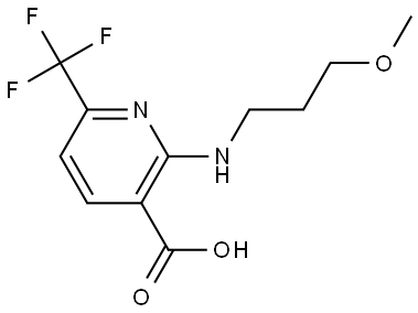 2-[(3-Methoxypropyl)amino]-6-(trifluoromethyl)-3-pyridinecarboxylic acid Struktur