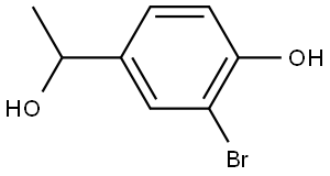 2-Bromo-4-(1-hydroxyethyl)phenol Struktur