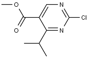 5-Pyrimidinecarboxylic acid, 2-chloro-4-(1-methylethyl)-, methyl ester Struktur