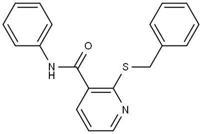 3-Pyridinecarboxamide, N-phenyl-2-[(phenylmethyl)thio]- Struktur