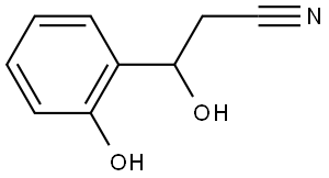 β,2-Dihydroxybenzenepropanenitrile Struktur