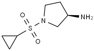 (R)-1-(Cyclopropylsulfonyl)pyrrolidin-3-amine Struktur