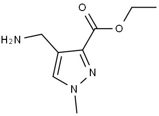 Ethyl 4-(aminomethyl)-1-methyl-1H-pyrazole-3-carboxylate Struktur