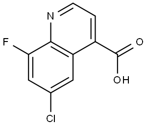 6-Chloro-8-fluoroquinoline-4-carboxylic acid Struktur