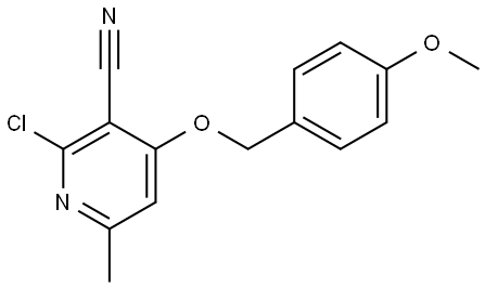 3-Pyridinecarbonitrile, 2-chloro-4-[(4-methoxyphenyl)methoxy]-6-methyl- Struktur