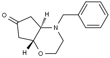 trans-hexahydro-4-(phenylmethyl)Cyclopent[b]-1,4-oxazin-6(2H)-one Struktur