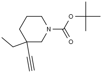 tert-Butyl 3-ethyl-3-ethynylpiperidine-1-carboxylate Struktur