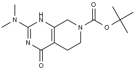 tert-butyl 2-(dimethylamino)-4-oxo-4,5,6,8-tetrahydropyrido[3,4-d]pyrimidine-7(3H)-carboxylate Struktur