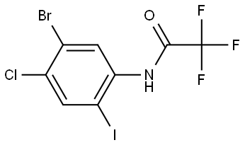 N-(5-bromo-4-chloro-2-iodophenyl)-2,2,2-trifluoroacetamide Struktur