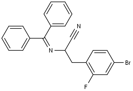 Benzenepropanenitrile, 4-bromo-α-[(diphenylmethylene)amino]-2-fluoro- Struktur