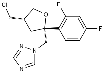 D-threo-Pentitol, 2,5-anhydro-4-(chloromethyl)-1,3,4-trideoxy-2-C-(2,4-difluorophenyl)-1-(1H-1,2,4-triazol-1-yl)- Struktur