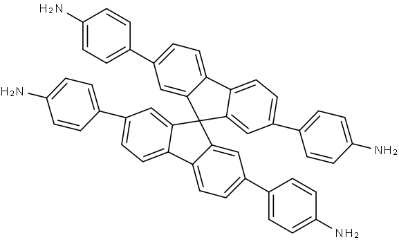4,4',4'',4'''-(9,9'-spirobi[fluorene]-2,2',7,7'-tetrayl)tetraaniline Struktur