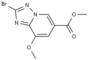 Methyl 2-bromo-8-methoxy[1,2,4]triazolo[1,5-a]pyridine-6-carboxylate Struktur