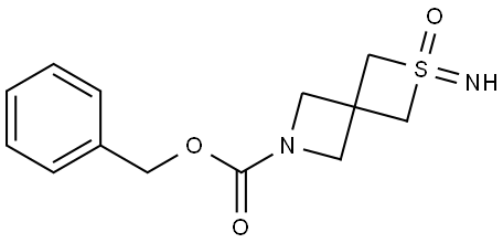 Benzyl 2-imino-2l6-thia-6-azaspiro[3.3]heptane-6-carboxylate 2-oxide Struktur