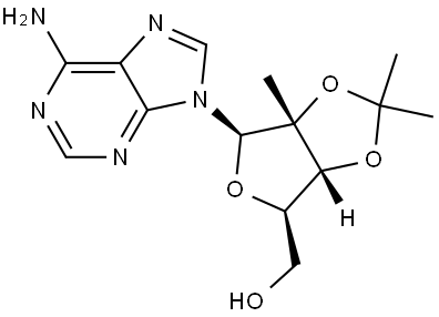 2′-C-Methyl-2′,3′-O-(1-methylethylidene)adenosine Struktur