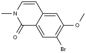 7-Bromo-6-methoxy-2-methylisoquinolin-1(2H)-one Struktur