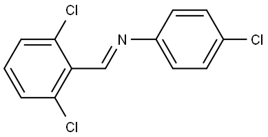 (E)-N-(4-chlorophenyl)-1-(2,6-dichlorophenyl)methanimine Struktur
