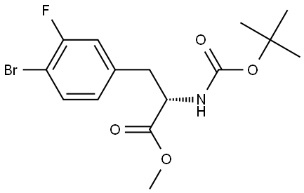 (S)-Methyl 3-(4-bromo-3-fluorophenyl)-2-((tert-butoxycarbonyl)amino)propanoate Struktur