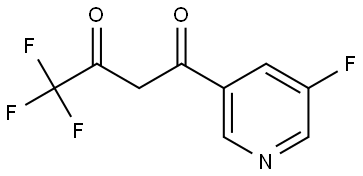 4,4,4-Trifluoro-1-(5-fluoropyridin-3-yl)butane-1,3-dione Struktur