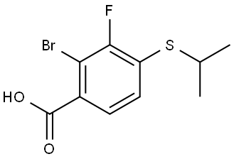 2-Bromo-3-fluoro-4-[(1-methylethyl)thio]benzoic acid Structure