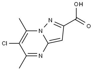 Pyrazolo[1,5-a]pyrimidine-2-carboxylic acid, 6-chloro-5,7-dimethyl- Struktur