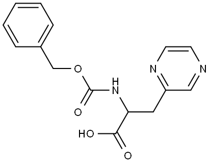 2-(((Benzyloxy)carbonyl)amino)-3-(pyrazin-2-yl)propanoic acid Struktur
