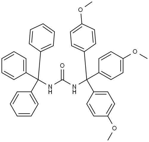 1-(TRIS-(4-METHOXY-PHENYL)-METHYL)-3-TRITYL-UREA Struktur
