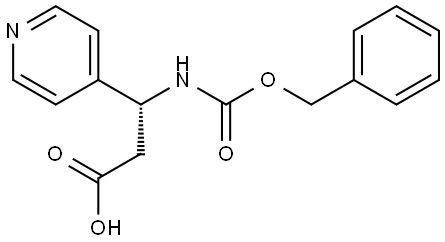 (R)-3-(((benzyloxy)carbonyl)amino)-3-(pyridin-4-yl)propanoic acid dihydrochloride Struktur