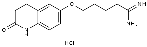 5-((2-Oxo-1,2,3,4-tetrahydroquinolin-6-yl)oxy)pentanimidamide hydrochloride Struktur