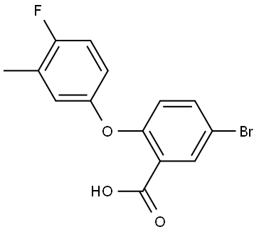 5-Bromo-2-(4-fluoro-3-methylphenoxy)benzoic acid Structure