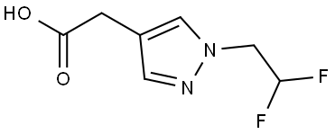 2-(1-(2,2-Difluoroethyl)-1H-pyrazol-4-yl)acetic acid Struktur