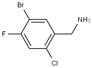 (5-Bromo-2-chloro-4-fluorophenyl)methanamine Struktur
