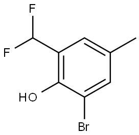 2-Bromo-6-(difluoromethyl)-4-methylphenol Struktur