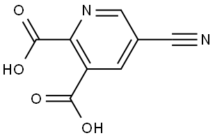 5-Cyano-2,3-pyridinedicarboxylic acid Struktur