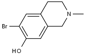 6-Bromo-2-methyl-1,2,3,4-tetrahydroisoquinolin-7-ol Struktur