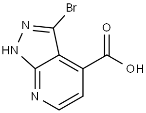 3-Bromo-1H-pyrazolo[3,4-b]pyridine-4-carboxylic acid Struktur