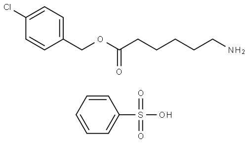 4-chlorobenzyl 6-aminohexanoate benzenesulfonate Struktur
