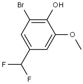 2-Bromo-4-(difluoromethyl)-6-methoxyphenol Struktur