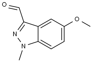 5-Methoxy-1-methyl-1H-indazole-3-carbaldehyde Struktur