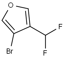 3-Bromo-4-(difluoromethyl)furan Struktur