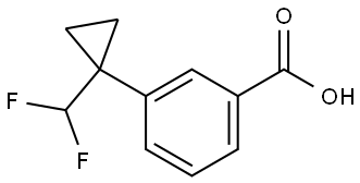 3-(1-(Difluoromethyl)cyclopropyl)benzoic acid Struktur