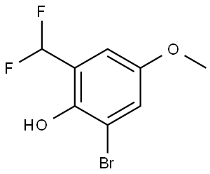 2-Bromo-6-(difluoromethyl)-4-methoxyphenol Struktur