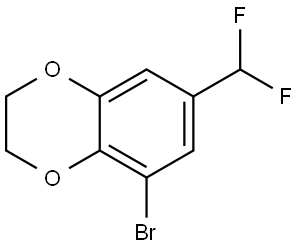5-Bromo-7-(difluoromethyl)-2,3-dihydrobenzo[b][1,4]dioxine Struktur